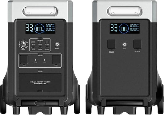 AFERIY 7680Wh Portable Power Station,P310 with 1 Extra Battery,120V 3600W Expandable Capacity LiFePO4 Battery Backup,Solar Generator for Home Use,Outdoor Camping,Power Outage,Camping,RV,Emergencies