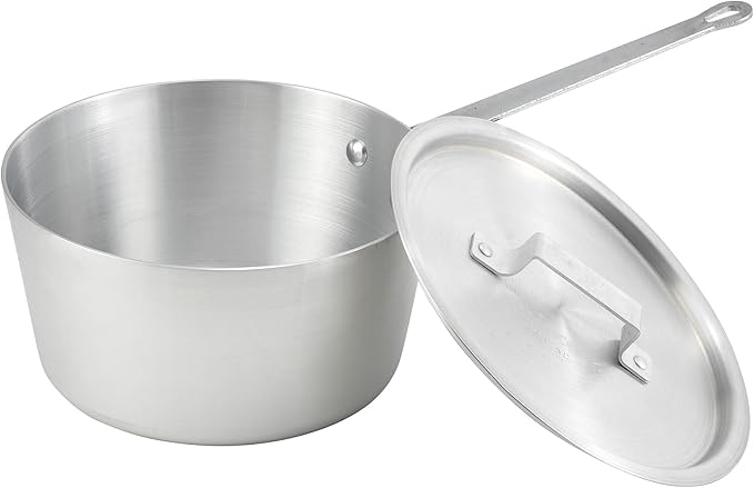 Winco Heavy-Duty Aluminum Tapered Sauce Pan, 3mm, 2.5 Quart