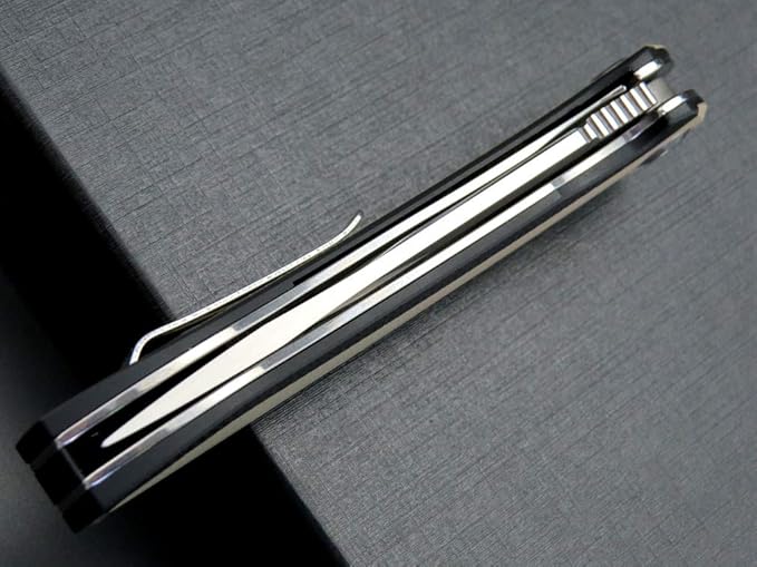 Eafengrow EF947 EDC D2 Folding Knife, G10 Handle Ball Bearing Folder with Locking Liner EDC Flipper Knife with Pocket Camping Hiking Survival Outdoor tool(DESERT)