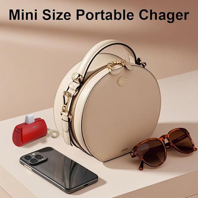 Wavypo Keychain Portable Charger 2500mAh, Cell Phone Portable Power bank Pack Mini Power Emergency Pod Fast Charging Compatible for iPhone 14/14 Pro Max/13/13 Pro Max/12/12 Pro Max/11/XR/X/8/7/6 (Red)