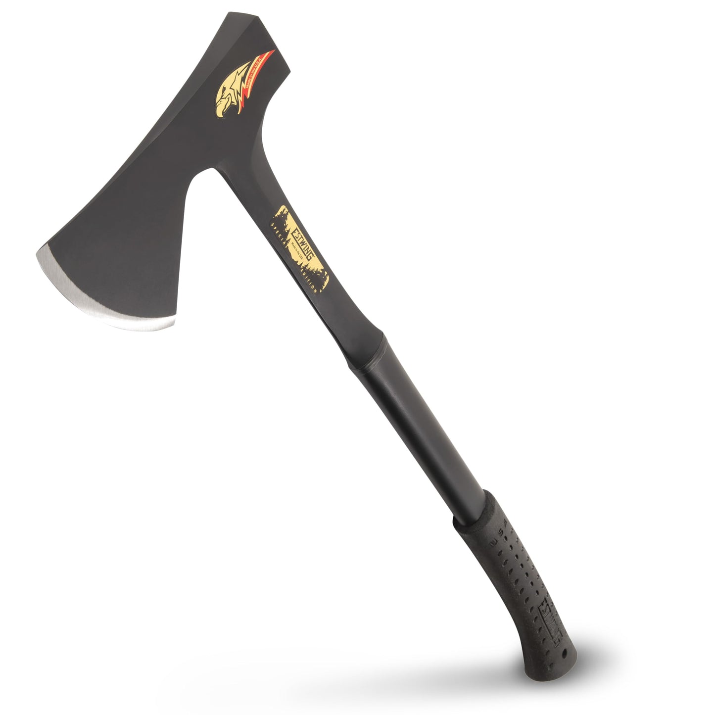ESTWING Camper's Axe - 26" USA Made Special Edition Camping Ax with All Steel Construction & Shock