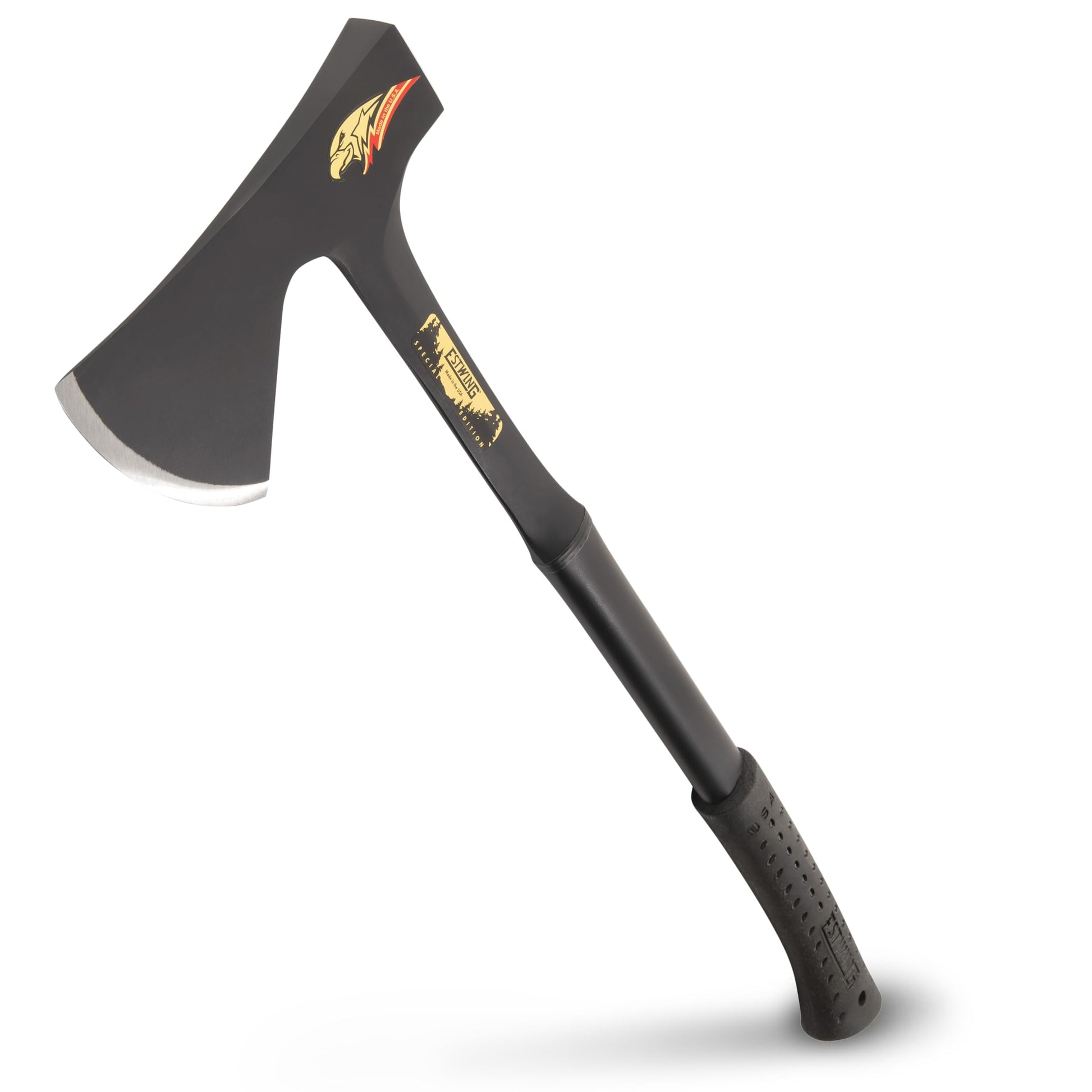 ESTWING Camper's Axe - 26" USA Made Special Edition Camping Ax with All Steel Construction & Shock