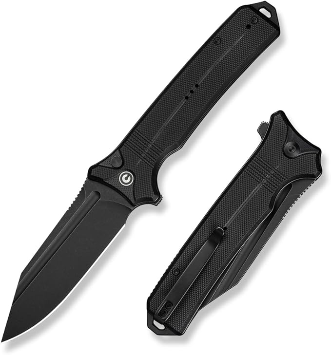 CIVIVI Neurohaptic Pocket Knife for EDC, Folding Knife with 3.74'' Nitro-V Blade G10 Handle, Reversible Clip, Gift for Men Women C23080-1