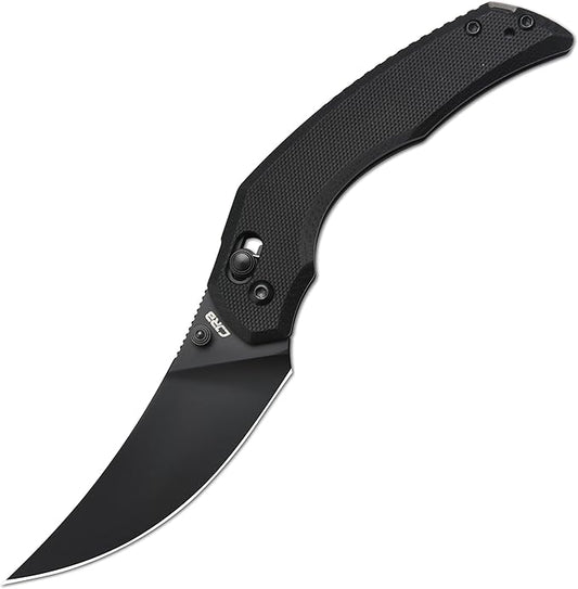 CJRB Nanner Pocket Knife, 3.23'' AR-RPM9 Steel Blade with G10 Handle, Sharp EDC Knife with Crossbar Lock for Camping Hiking, Designed by Dustin Rhodes(J1955 Black)