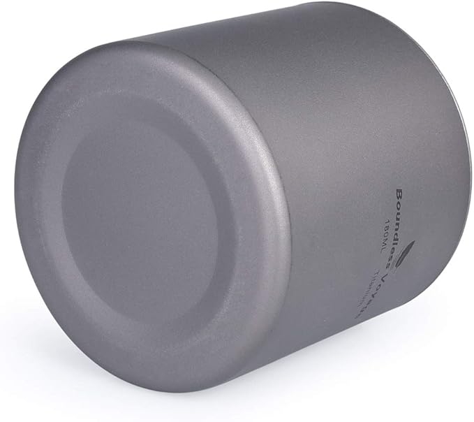 Boundless Voyage 3 in 1 Double Walled Titanium Cup Heat Resistant Mini Tea Drink Cup Outdoor Camping Mug Coffee Cups Camping Accessories Ti15153B