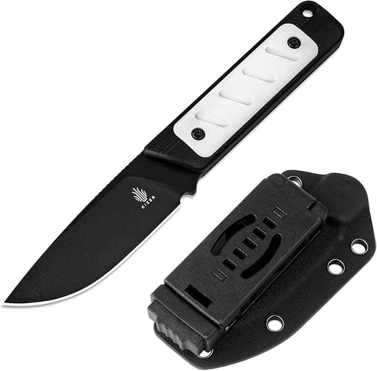 Kizer Smolt Fixed Blade Knife with Sheath, 2.98??3V Steel Blade Fixed blade Knives with G10 Handle, Drop Point Small EDC for Men Women Camping Hunting Pocket Knife 1063A3