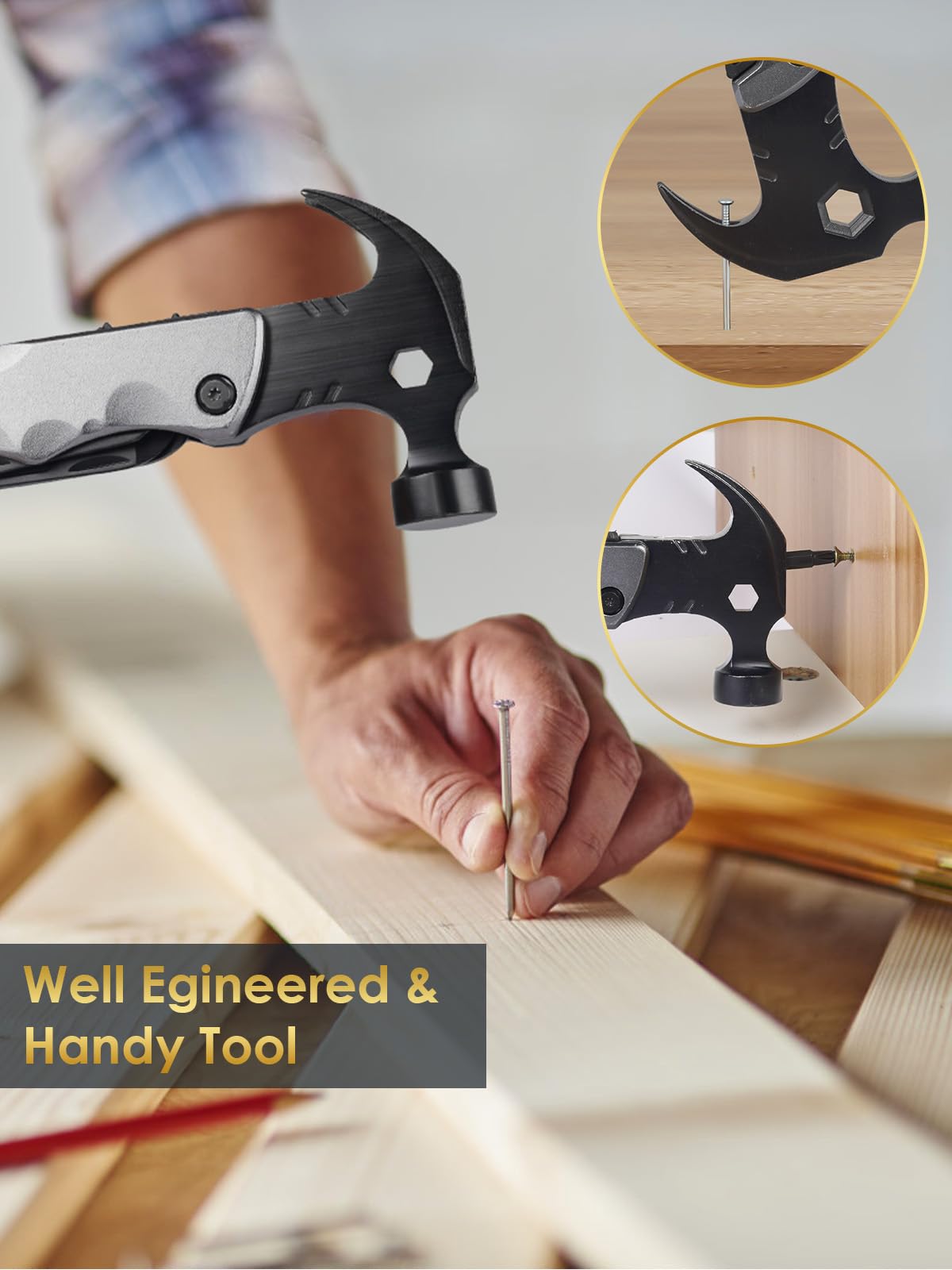 Stocking Stuffers for Men Gifts,Multi Tool Hammer Multitool for Camping