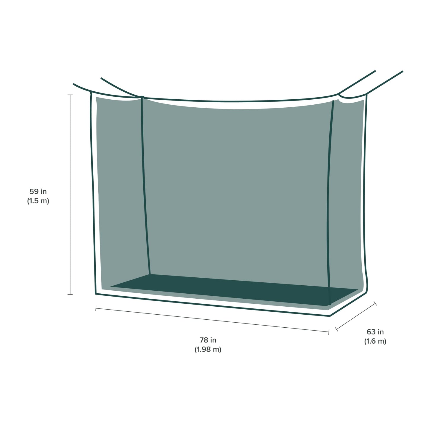 Coghlan's Double Rectangular Mosquito Net – Insect Protection for Camping, Hiking & Travel – Fits