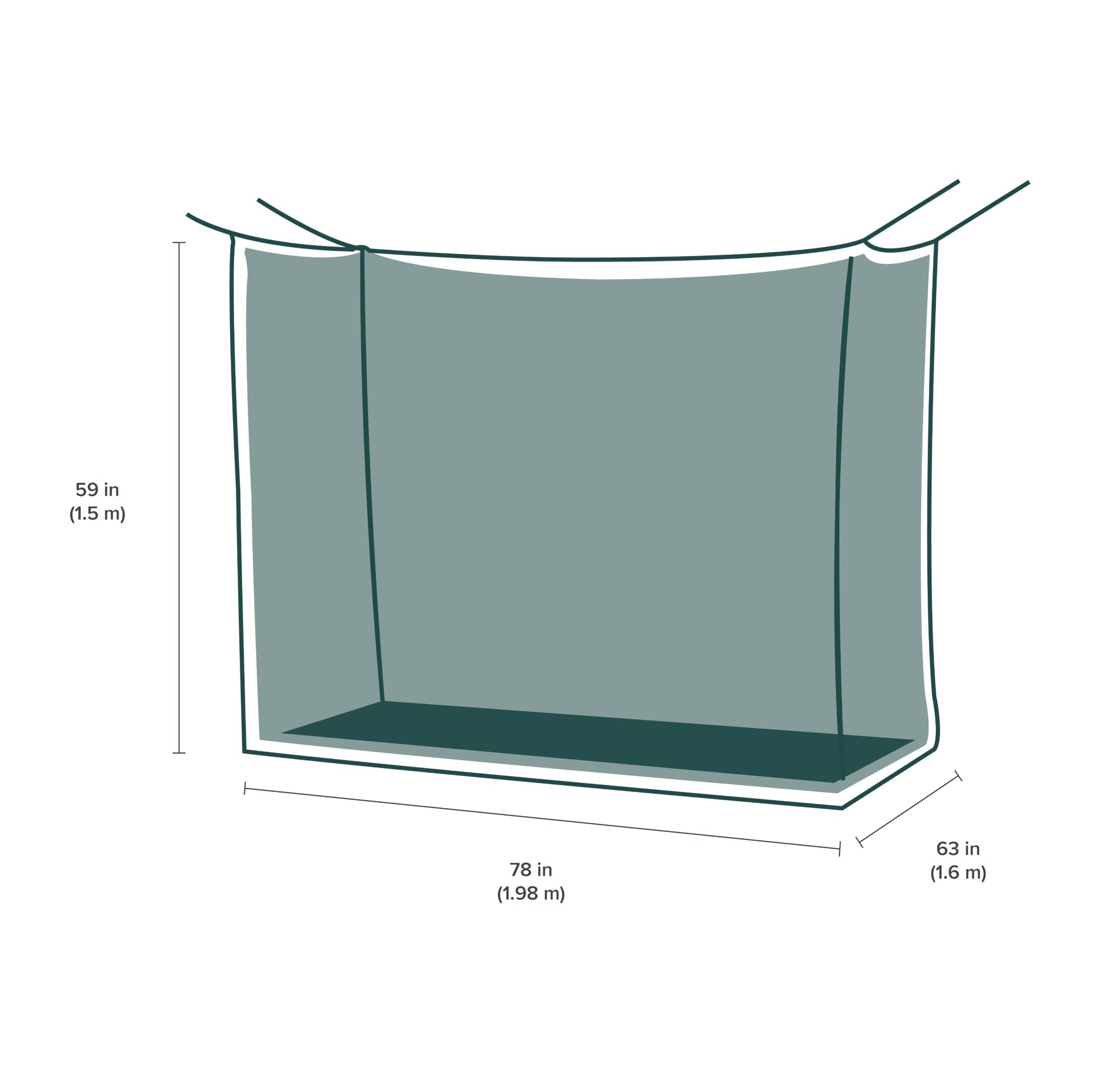 Coghlan's Double Rectangular Mosquito Net – Insect Protection for Camping, Hiking & Travel – Fits
