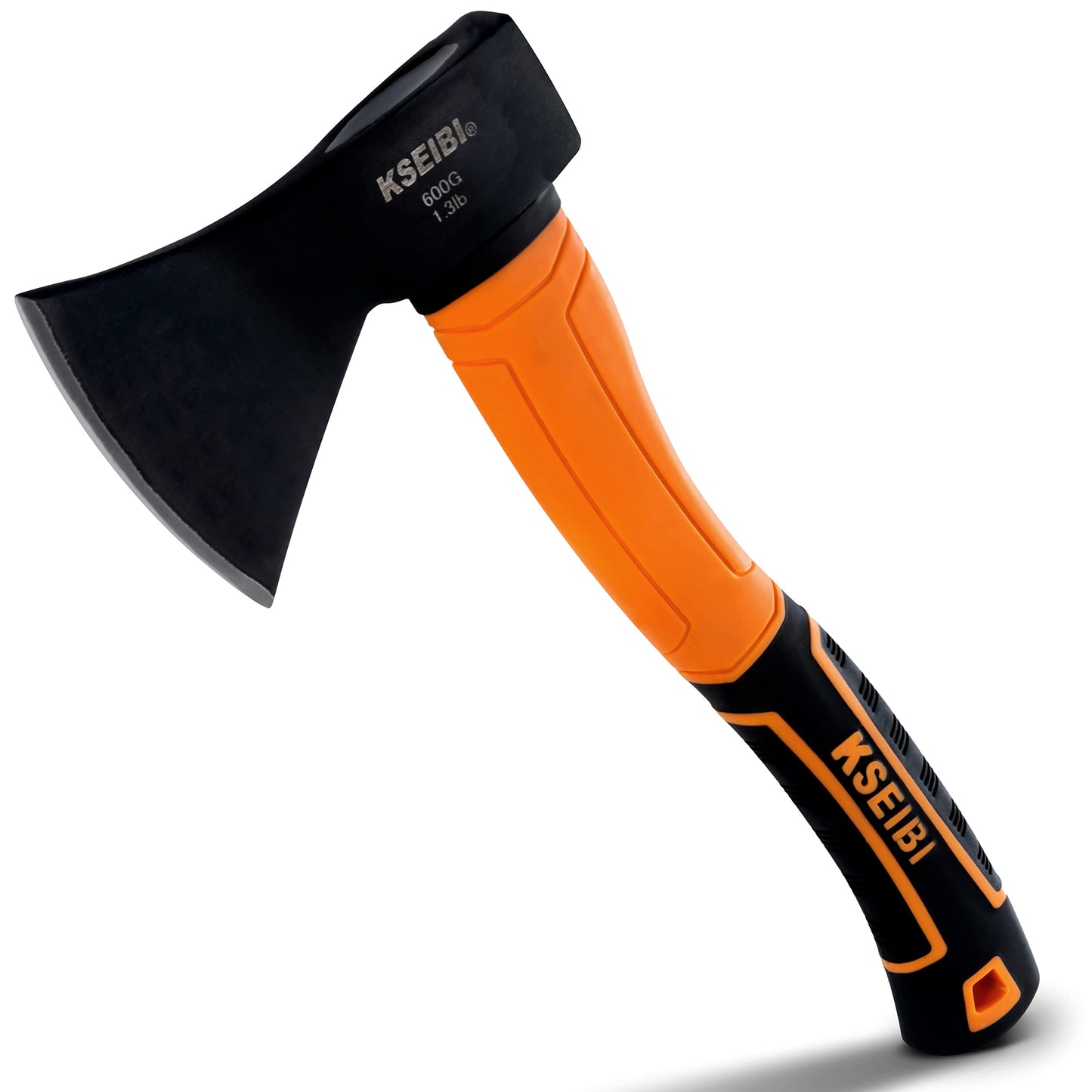 KSEIBI Wood Axe, Small Outdoor Camp Hatchet for Splitting and Kindling Wood, Forged Steel Blade