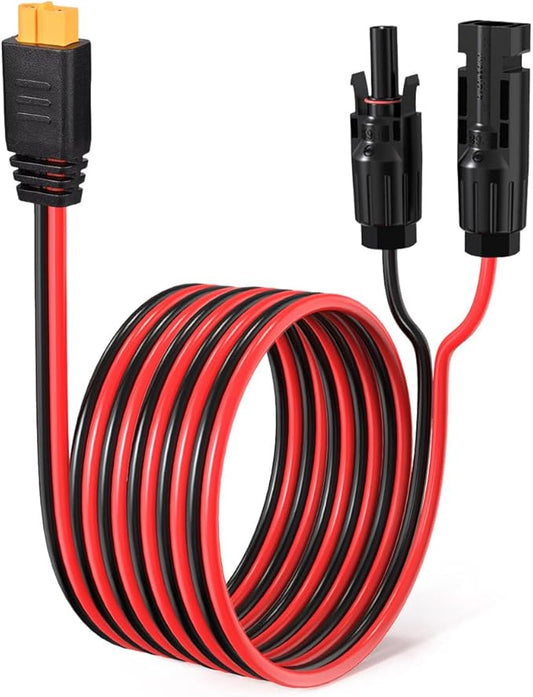 12AWG Solar to XT60 Charging Cable Solar Panel Extentson Cable for Portable Station River 600 Solar Generator(10FT)