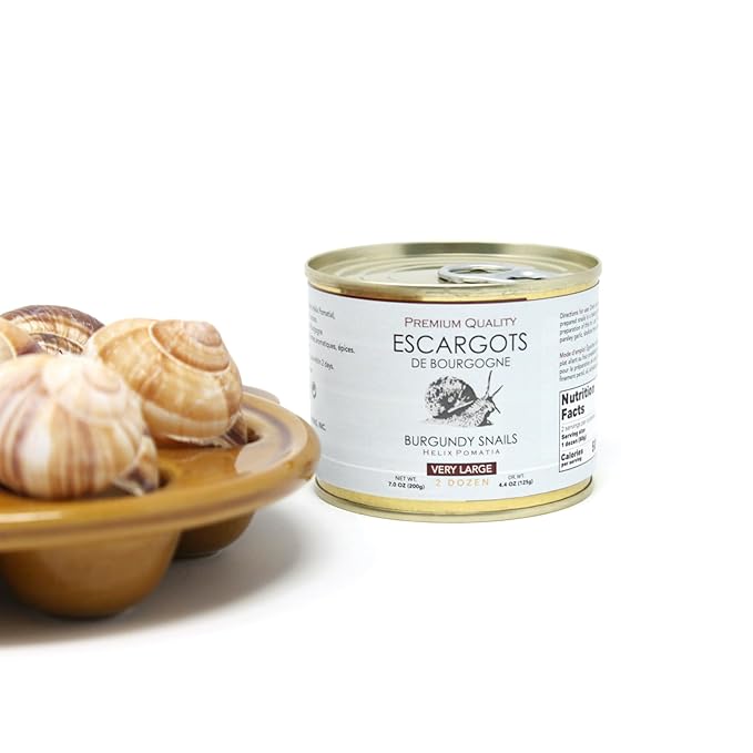 Escargots Snails Helix Pomatia, Romanzini de Bourgogne, 2 Doz, 200g tin