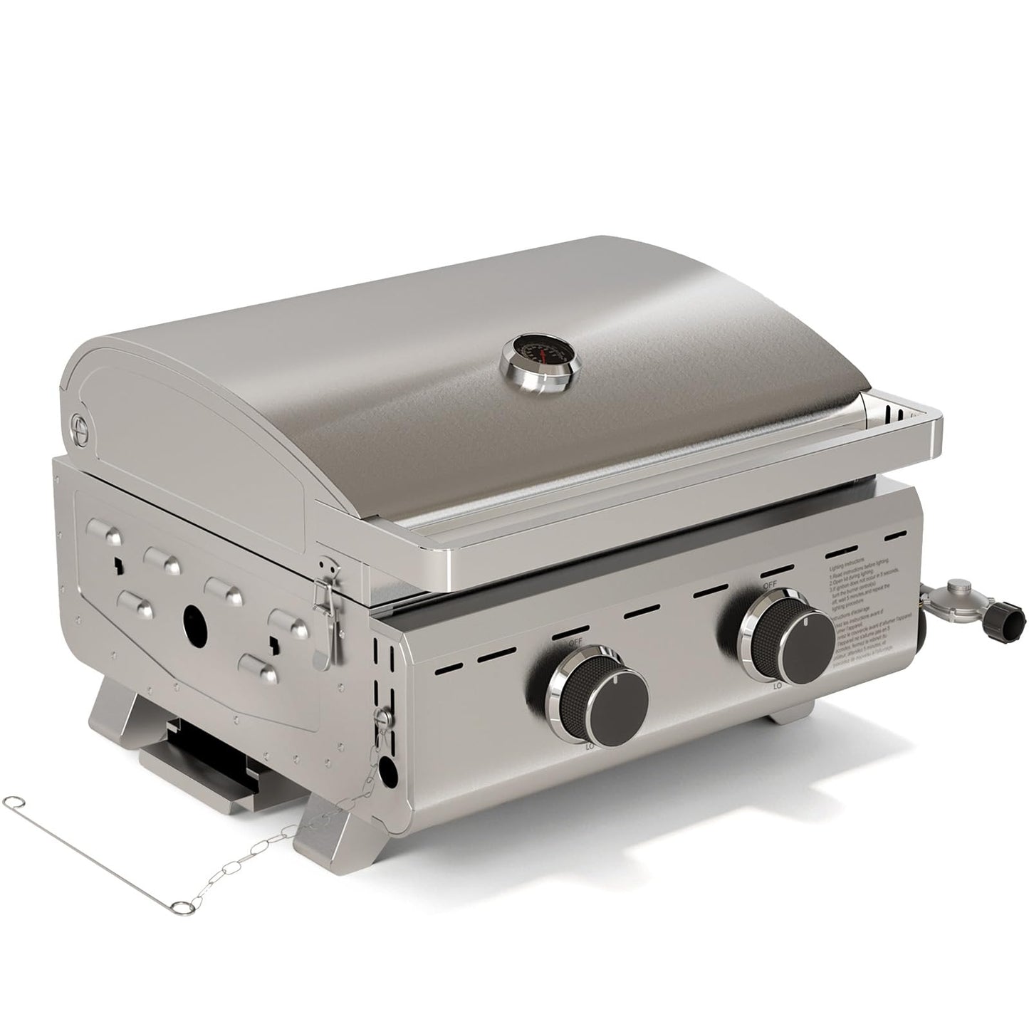 Electactic 20000 BTUs Portable Tabletop Gas Grill, 2 Burners Propane BBQ