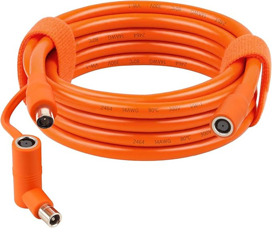14AWG DC 8mm Extension Cable for Solar Panel 15FT,DC7909 Solar Panel Cable Female to Male with DC8020 Male Adapter Compatible with Aker,GZ Yeti,BLUETT,Jackery Portable Power Station - 15 Foot