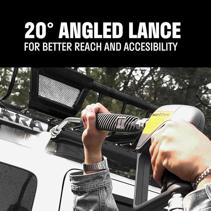 ACTIVE Pressure Washer Lance with 20°, 304 Stainless Power Washer Extension Wand for Car Wash - Electric & Gas Pressure Washer Short Gun Wand Replacement - Pressure Washer Accessories & Attachments