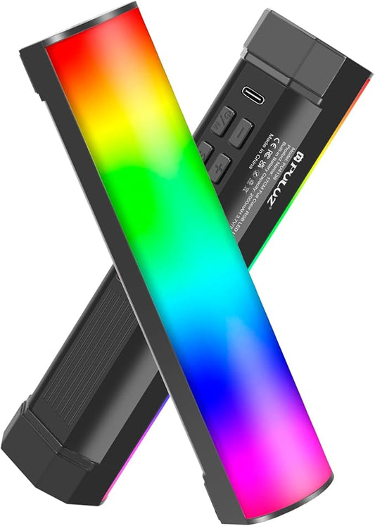 PULUZ Magnetic Handheld Light Wand, Full Color RGB Light Stick, LED Fill Light with 2000mAh Rechargeable Battery, 2500-9000K Dimmable Camera Tube Light for Studio Photography TikTok YouTube Vlog, 17cm