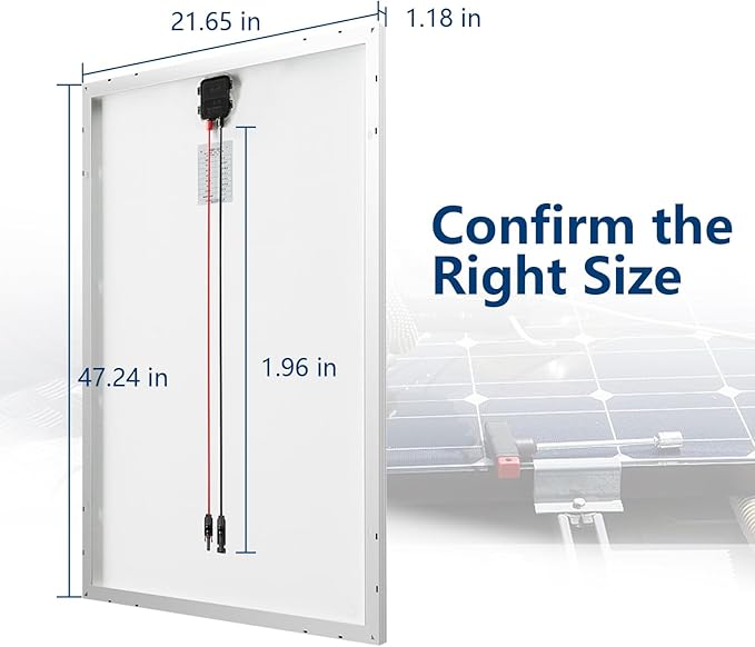 ODF 100w Solar Panel, Monocrystalline Photovoltaic Panel Modules Solar Panels Charge 12 Volt Batteries and are Suitable for caravans, campervans, motorhomes, caravans and Other Off-Grid Applications.