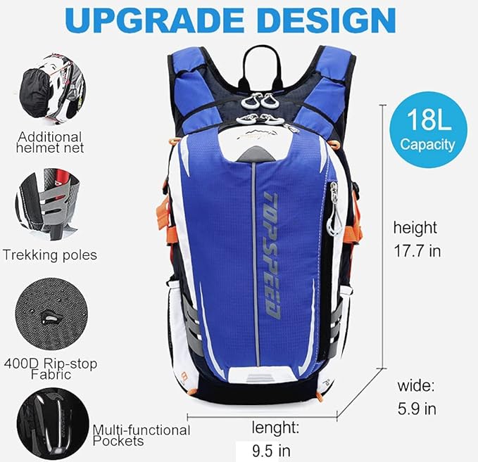 INOXTO Hydration Pack Backpackï¼?8L Hydration Pack Lightweight Water Backpack with 2L Water Bladder Bag Daypack for Hiking Running Cycling Camping Hunting for Women Men