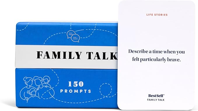 BestSelf Family Talk Icebreaker Deck ??150 Conversation Starters for Family Connections, Fun Bonding, Game Nights