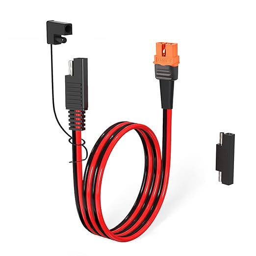 10AWG XT60i to SAE Adapter Extension Cable with SAE Polarity Reverse Adapter for Portable Power Station Solar Panel Solar Generator(2FT)