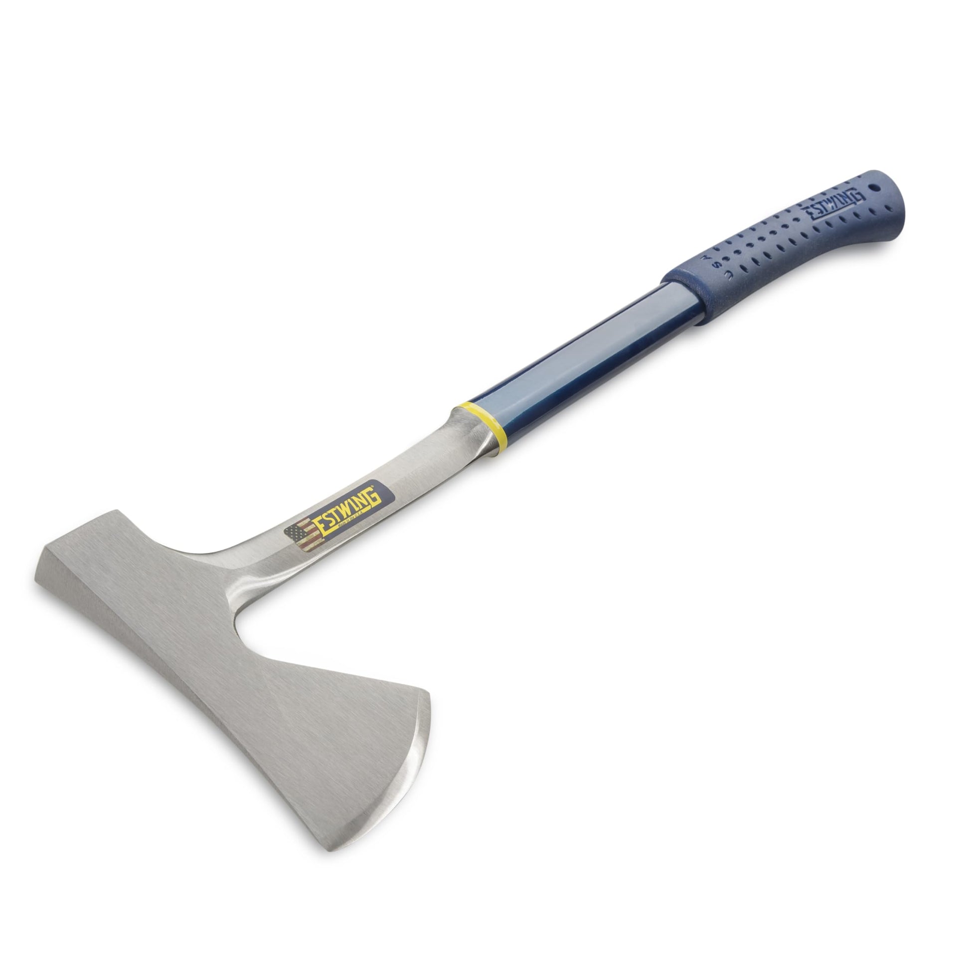 ESTWING Camper's Axe - 26" Wood Splitting Tool with All Steel Construction & Shock Reduction Grip