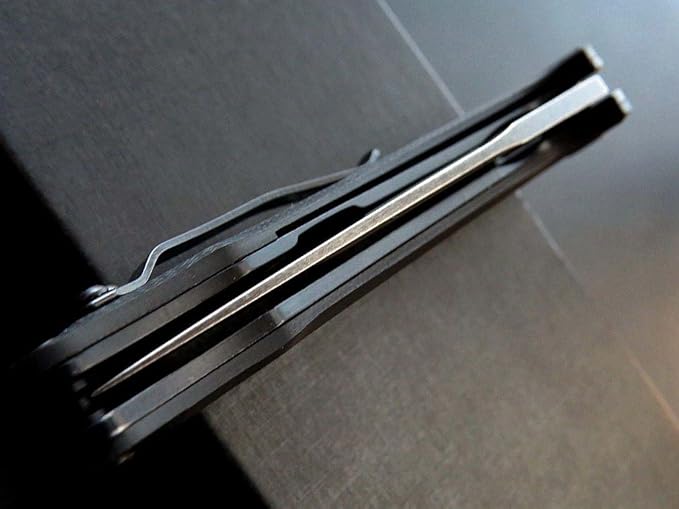 Eafengrow EF223 Folding Knife D2 Blade with G10 Handle Multi Pocket Knife Survival Outdoor Camping Survival (black)