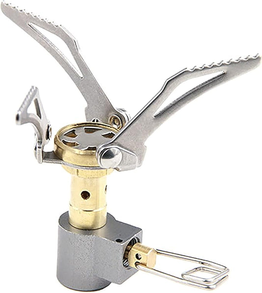 Mini Backpacking Stove,Pocket Rocket Burner,Ultralight Camp Gas Stove,Portable Propane Burner,Lightweight Butane Burner for Camping Hiking Traveling Picnic Outdoor-3000W-Flannel Storage Bag