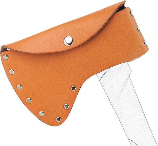 Axe Head Sheath, Durable Camp Axe Case Blade Cover, Leather Holster, Hatchet Cover, Sheath Cover for 4.13 inches - 4.72 inches Belt
