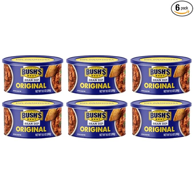 Bush's Best Bean Dip, Original, 9.5 OZ (Pack of 6)