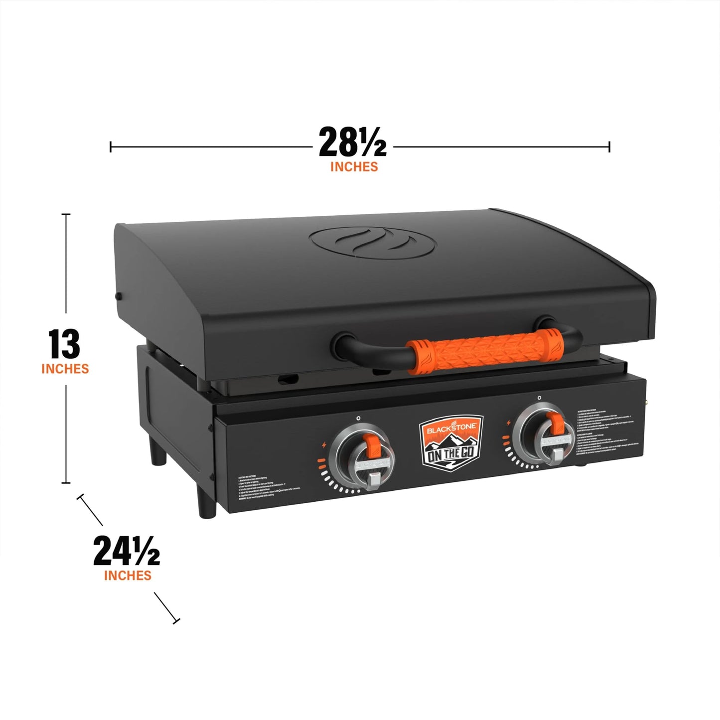Blackstone OTG Outdoor Tabletop Griddle with Built-in Hood, Black, 22 Inch