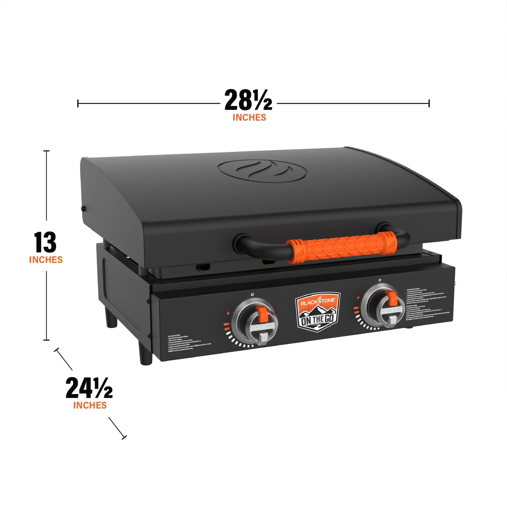 Blackstone OTG Outdoor Tabletop Griddle with Built-in Hood, Black, 22 Inch