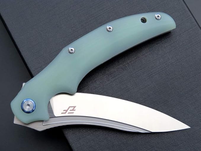 Eafengrow EF951 Folding Knife,D2 Blade and G10 Handle with Liner Lock Ball Bearing Pocket Knife EDC Tool for Outdoor Camping Survival(Jade)