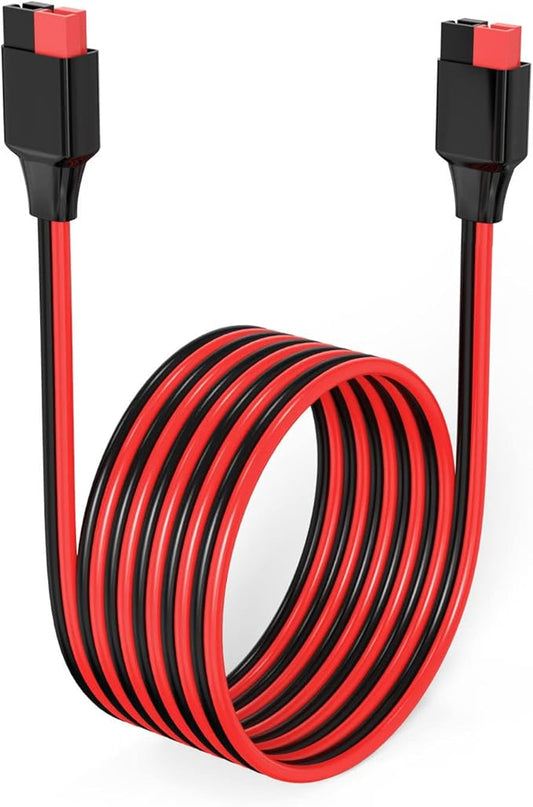 10AWG 10FT Anderson Extension Cable 2 6 10 20 35 50FT Solar Extension Cable Anderson Connector for Portable Power Station Solar Generator Solar Panel (10FT)