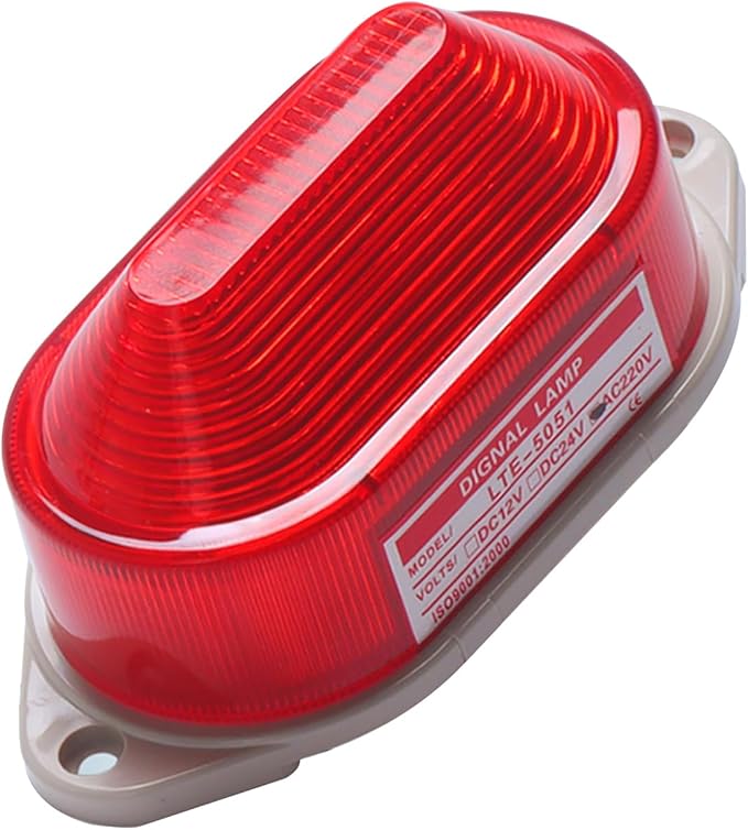 Magnetic LED Steady Warning Light with Buzzer, Continuous Emergency Beacon Alarm Safety Lamp for Machinery, Factory, Truck, Warehouse, Construction, Industrial Vehicles LTE-5051J