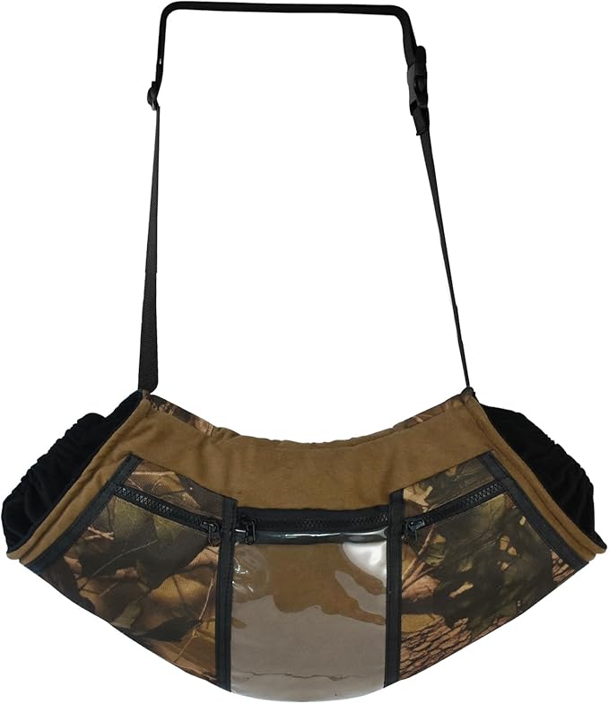 Camo Hunting Hand Warmer Pouch, Polar Fleece Warm Hand Muff Insulated Hunter Hands Warming Pouch Camouflage Hunting Gear with Phone Touchscreen for Men Women Hiking Camping Ice Fishing Cold Protection