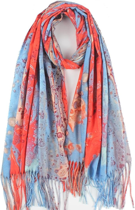 Umjetnost Soft Cashmere Feel Scarf For Women Winter Warm Scarves Large Shawl Wrap Monet Van Gogh Art Print