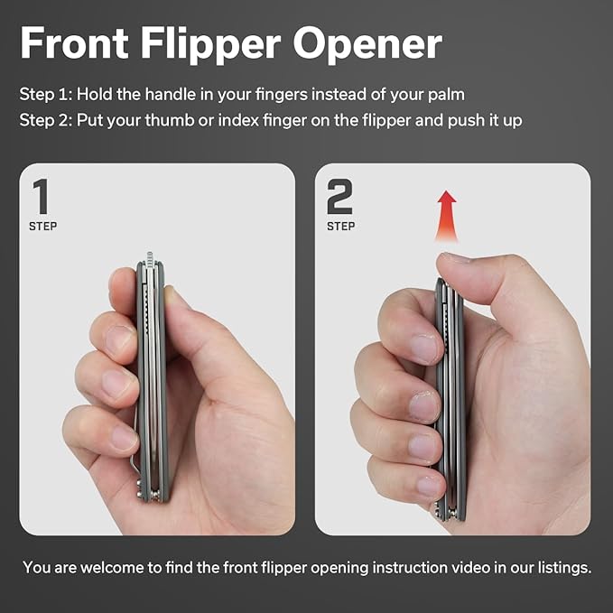 SENCUT Small Pocket Knife for Men, Front Flipper knife for EDC, Jubil Folding Knives with 2.95 inches D2 blade, G10 Handle with Liner Lock, Slim Gentleman?™s knives for Gift (Gray)