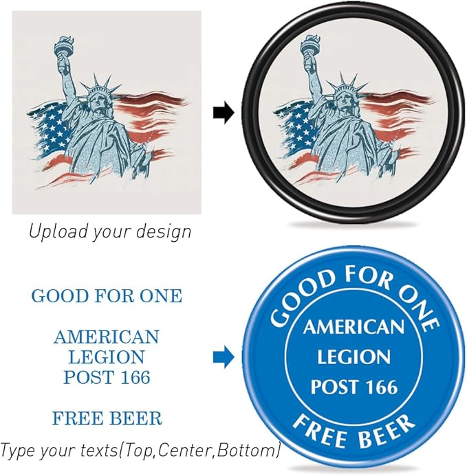200 PCS Personalized Plastic Poker Chips, Full Color Print Your Logo and Text on The Chip, Good for Drink Tokens, Poker Card Game