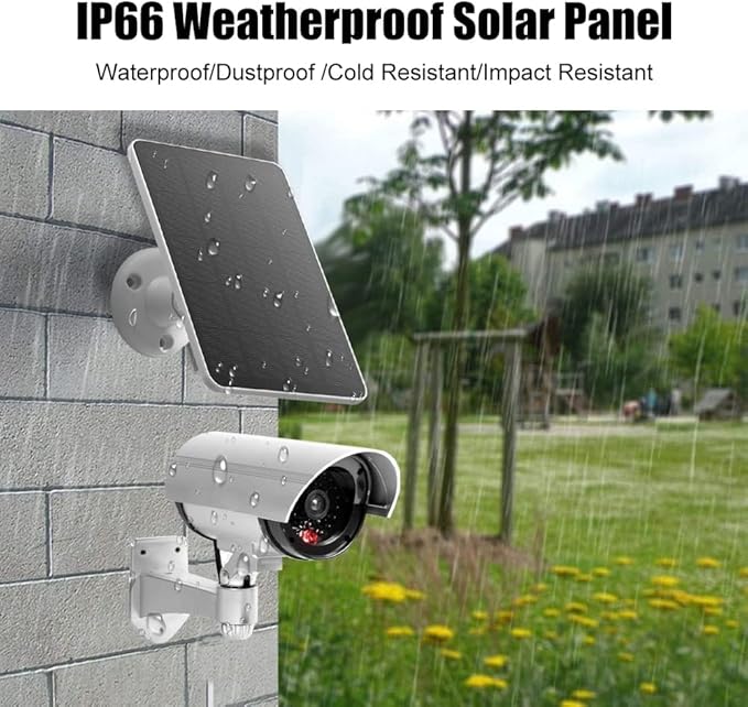Solar Panel Charger -Weather Resistant, 4W 5V Solar Panel Wall Mounting Low-Power Solar Charging Panel Waterproof for Doorbell Security Camera,Bird Feeder Camera etc. with 300cm Cable Bracket