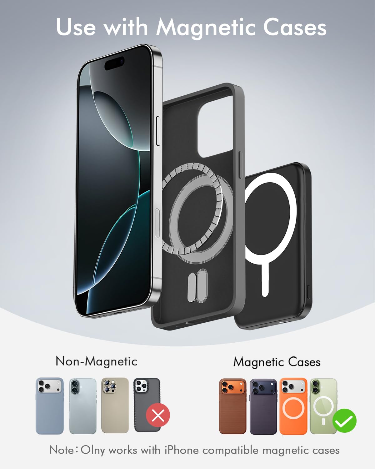 podoru for MagSafe Power Bank 5000mAh, Ultra-Slim Magnetic Portable Charger