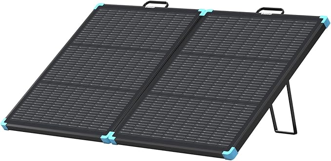 Renogy 100 Watt Solar Panel Suitcase, N-Type 100W Portable Foldable Solar Panels, 25% High Efficiency with 19% Lighter, Fast Setup with Kickstands, IP67 Waterproof for RV, Camping, Off-Grid, Blackouts
