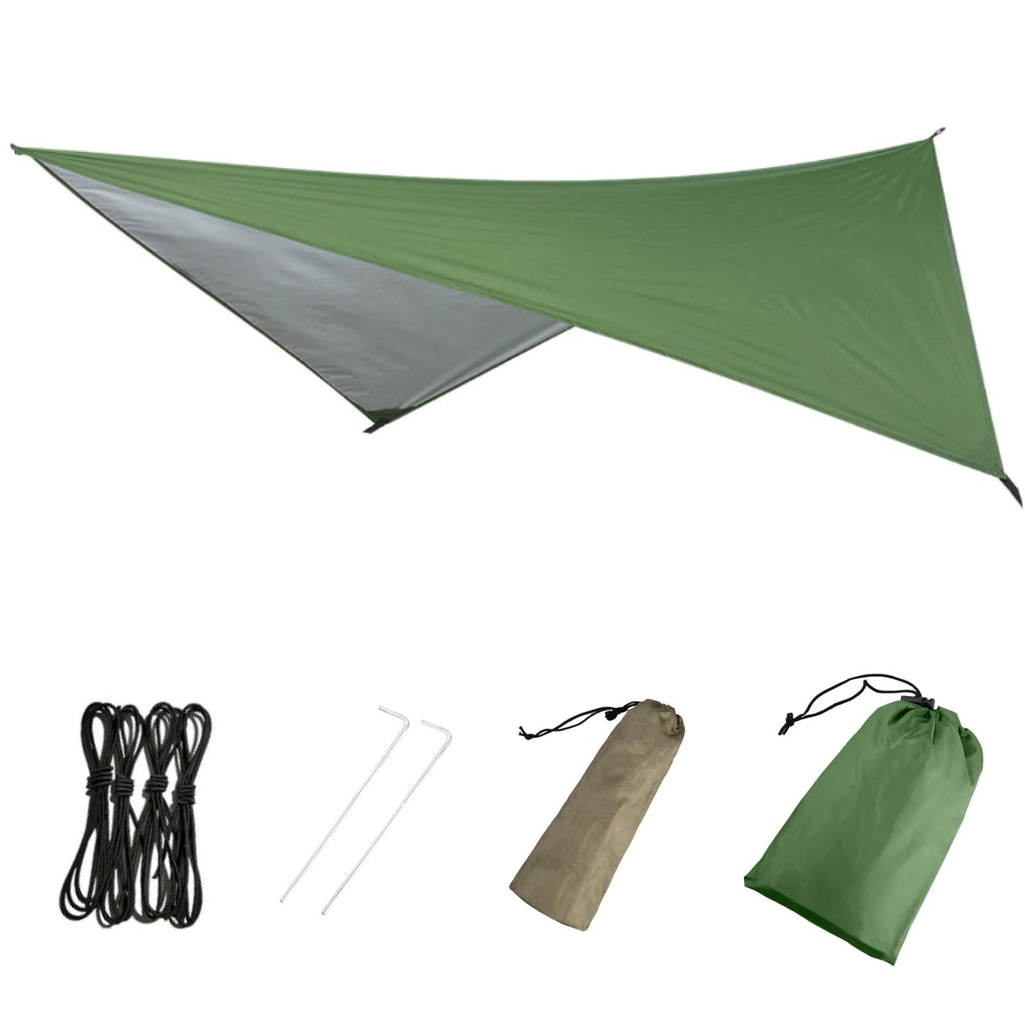 Azarxis Hammock Camping Tarp Rain Fly, Waterproof Tent Footprint Shelter Canopy Sunshade Cloth