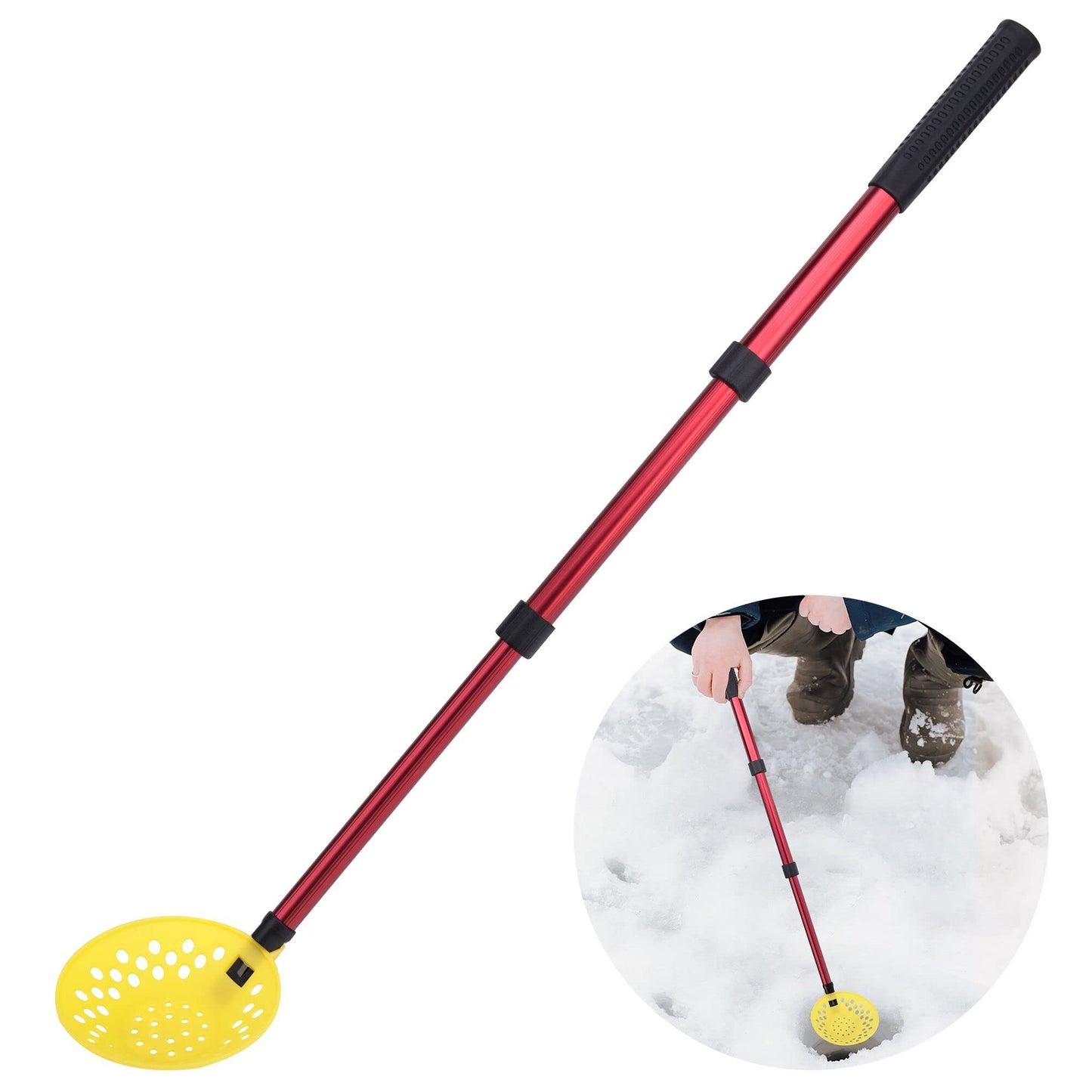 DECOHS Adjustable Ice Fishing Skimmer Scoop-Winter Ice Fishing Scooper with Long Handle-Ice Fishing