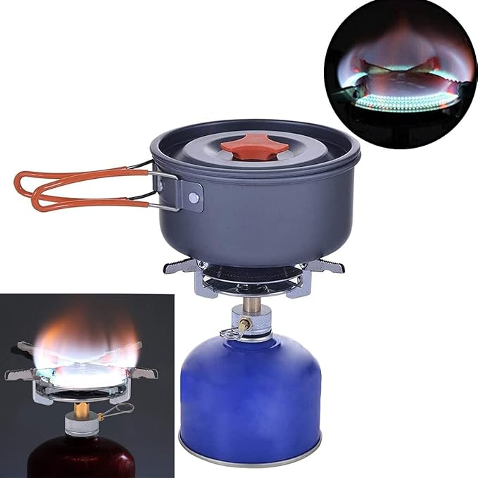 CHENBO Lightweight Outdoor Camping Stove - Foldable Gas Stove for Cookout and Backpacking
