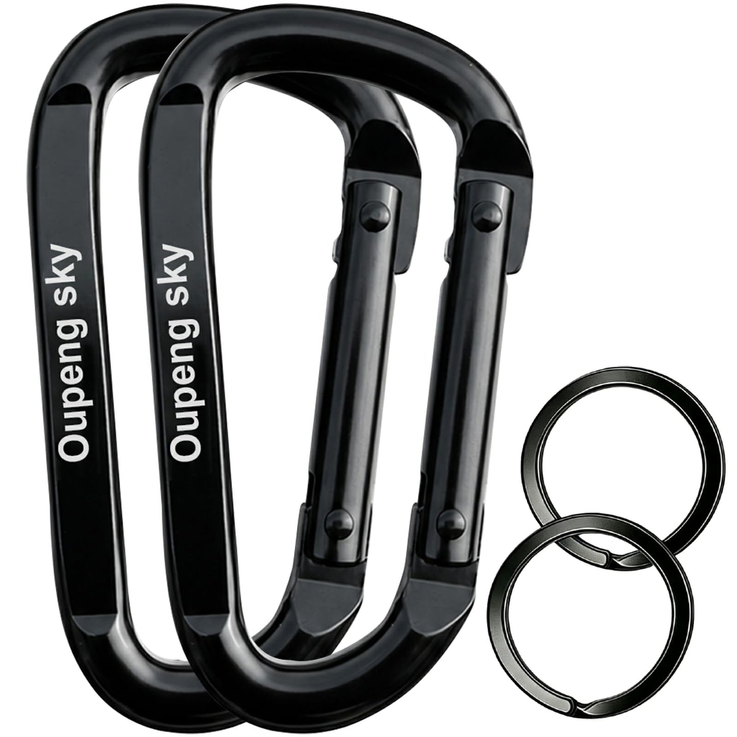 Carabiner Clip，855lbs，3" Iron Heavy Duty Caribeaners for Hammocks,Camping