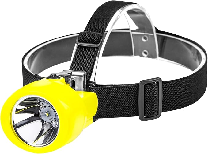 Rechargeable LED Mining Headlamp, Waterproof Explosion-Proof Miner Cap Light, High Power Helmet Headlamp for Coal Mining, Coon Hunting, Night Work, Hiking, Caving, Outdoor Adventure