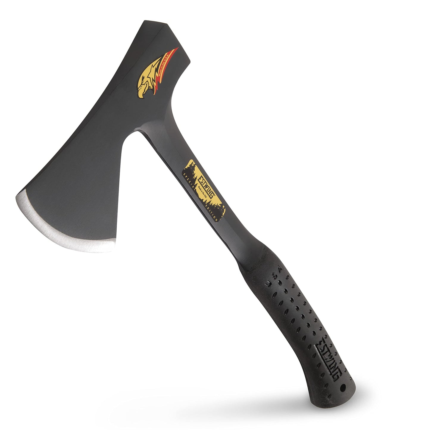ESTWING Camper's Axe - 19" USA Made Special Edition Camping Ax with Forged Steel Construction &