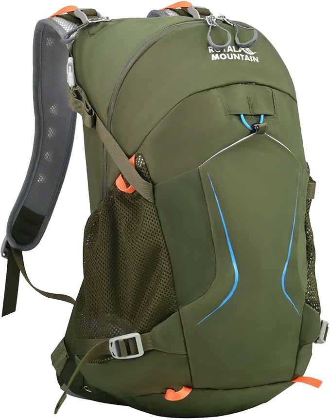 30L Hiking Backpack Lightweight Waterproof and Durable Backpack with Ventilated Sweat-Wicking Internal Frame Daypack for Men and Women Camping Travel and Outdoor Adventures,Green