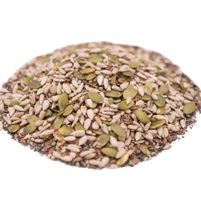 GERBS Super 5 Seed Snack Mix 4 LBS. Premium Grade | Top 14 Food Allergy Free | Resealable Bulk Bag | Made in USA | Raw Pumpkin Sunflower Chia Hemp Flax Seed Trail Mix | Gluten Peanut Tree Nut Free