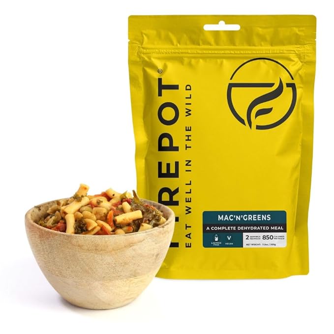 FIREPOT Mac'N'Greens - Healthy Plant Based Dehydrated Camping & Backpacking Meals (2 Servings)